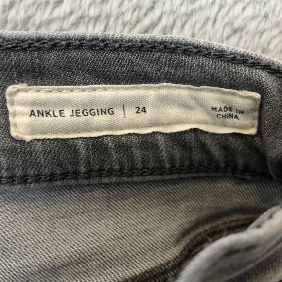 Pacsun Womens Jeans Size 24 Distressed Ankle Skinny Jeggings Frayed Hem Gray Y2K - Picture 9 of 15